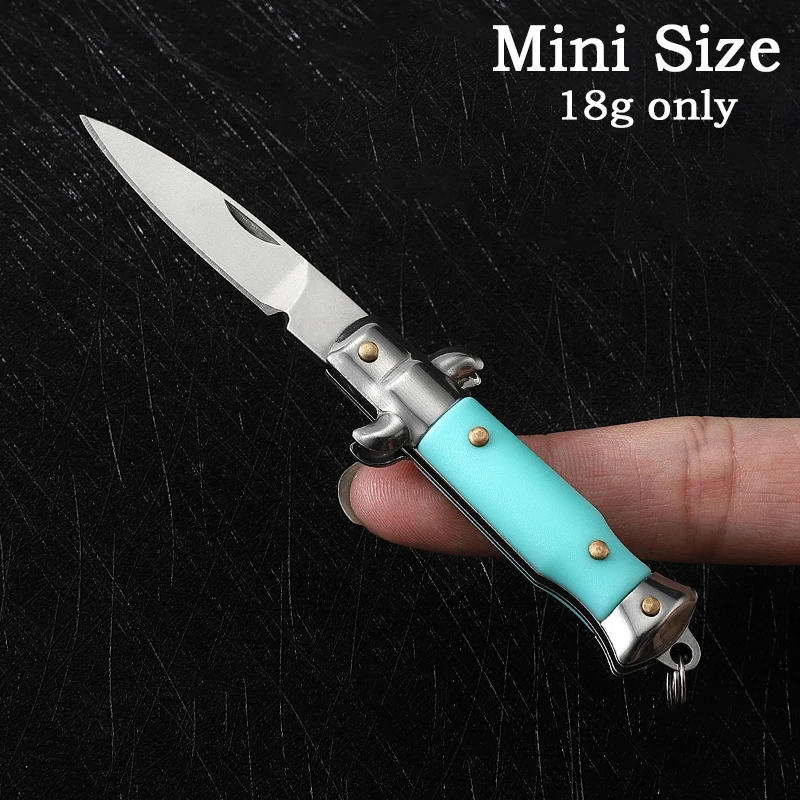 Pocket Mini Knife keychain ABS Handle Utility EDC Portable Paring Multi-tool Survival Camping Folding Knives 4 Colors