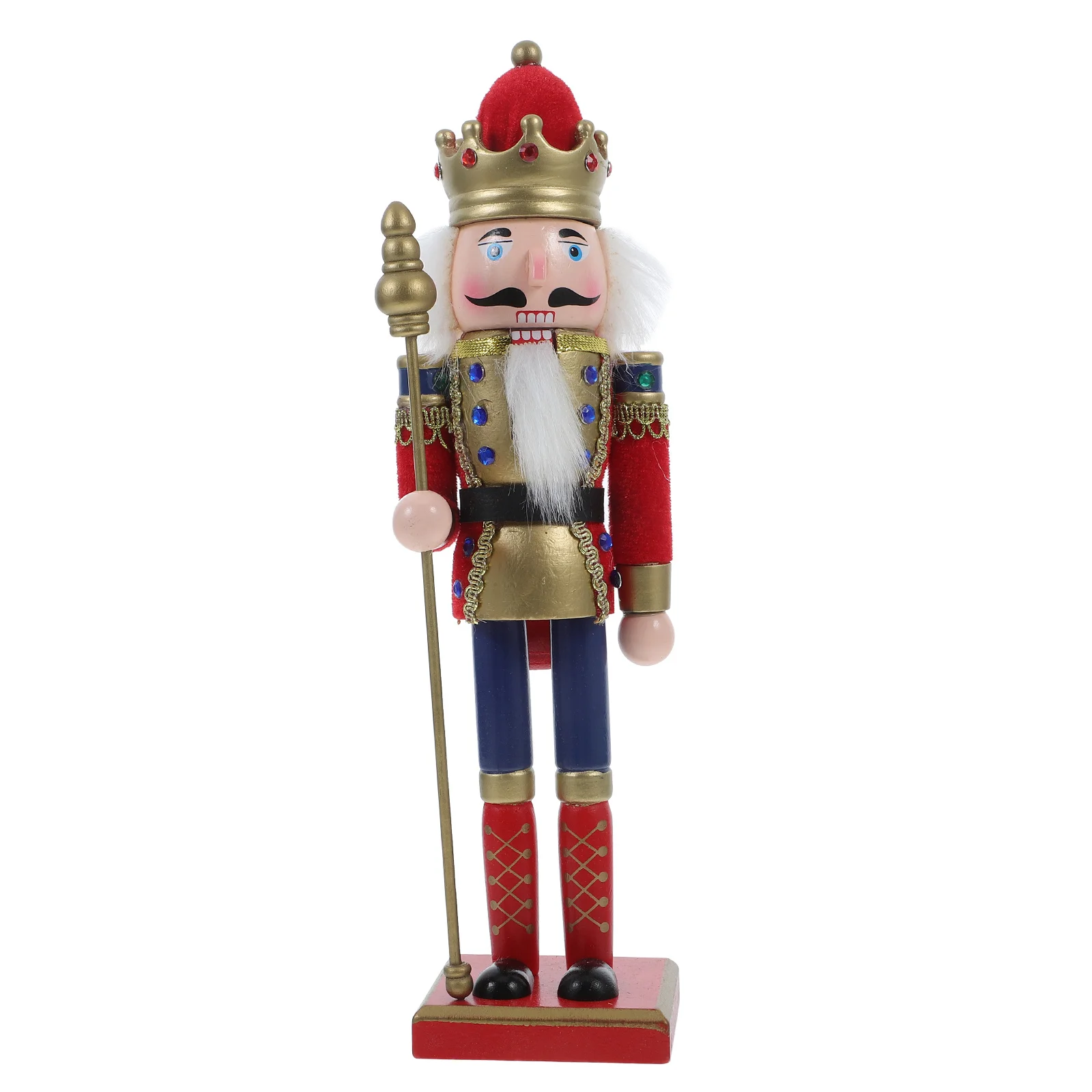 

Classic Wooden Nutcracker Soldier Decoration Traditional Nutcracker Puppet for Holiday Party Tabletop Fireplace Mantel Decor