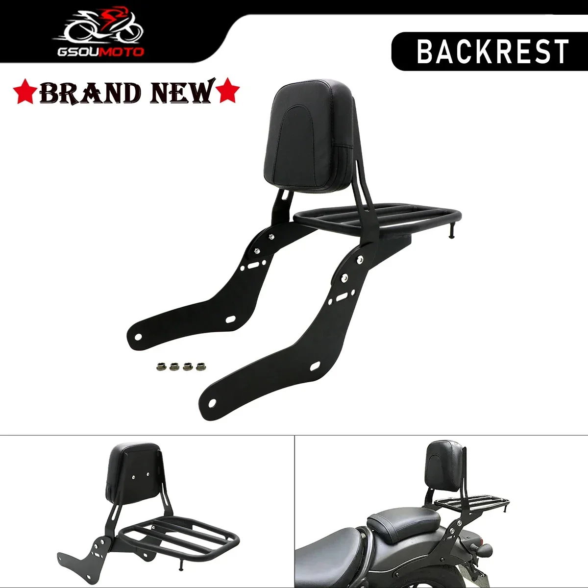 Motorcycle Accessories Passenger Luggage Rack Backrest Sissy Bar For Honda Rebel CMX1100 CM1100 CM 1100 CMX 1100 2017-2023 2022