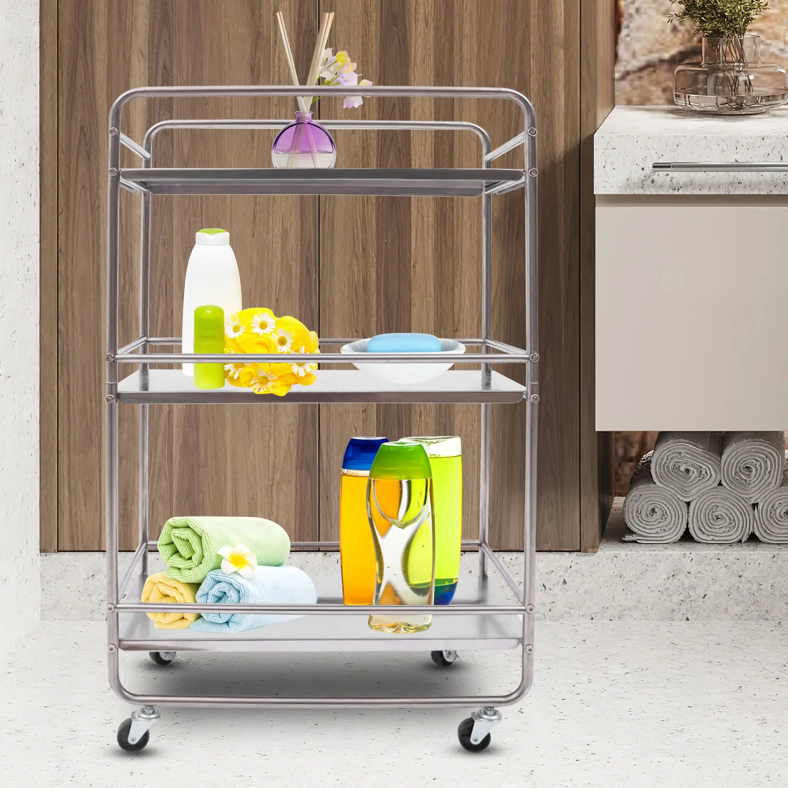 

Utility Carts Storage Islands & Carts Rolling Kitchen Storage Cart Portable Organizer Shelves