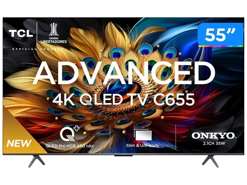 Smart TV 55 ”4K UHD QLED TCL 55C655 Wi-Fi