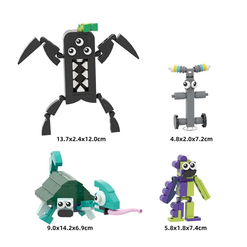 Horror Game Characters Model Creative MOC Monster Robot Combination Assemble Building Block Kit DIY Puzzle Kids Gifts Toys