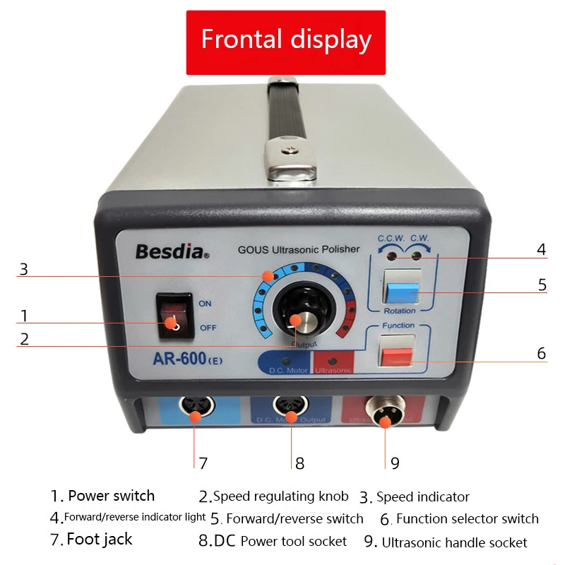 Original Taiwan Besdia AR-600 600(E) Electric Ultrasonic Polishing Machine Multifunction Practical Mold Mirro Polishing Handheld