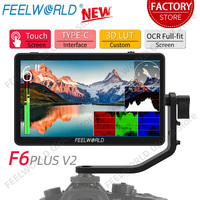 FEELWORLD F6 PLUS V2 6 Inch 4K HDMI Camera Field Monitor 3D LUT Touch Screen IPS Full HD 1920X1080 Waveform for DSLR Camera