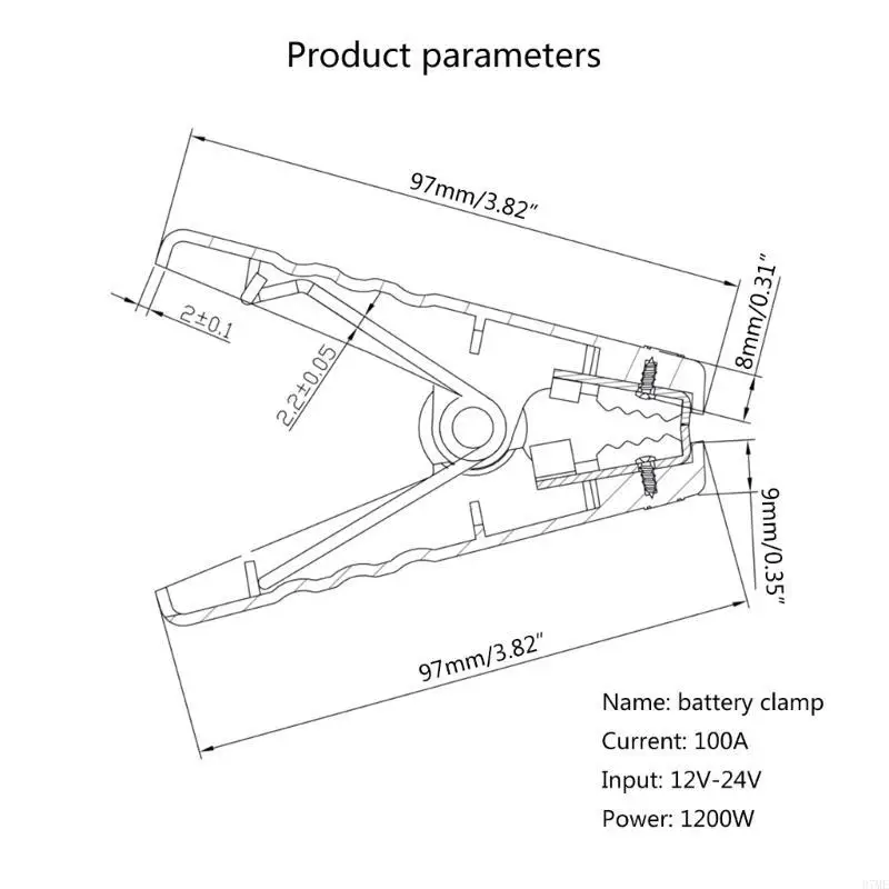 37me Высококачественный 100 A Clips Маленький зарядный заряд