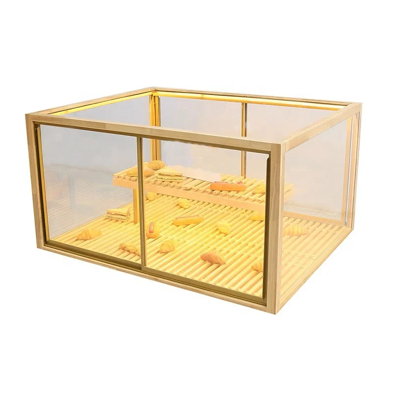 Elegant Desktop Glass Baking Cake Dry Food Pastry Display Cabinet Coffee Roastery Home Decoration Supermarket