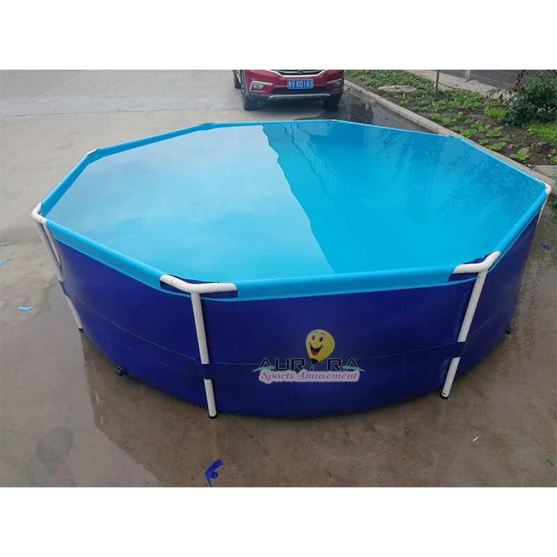 

large above ground steel pool rectangular Large Above Ground PVC pool metal frame swimming pool