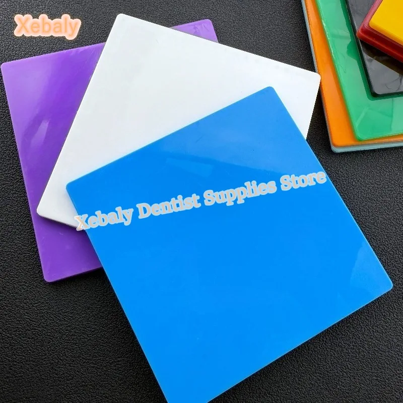 10Pcs/box Square Dental Vacuum Thermoforming Sheet Color Plastic Mouth Guard Sport Colorful Aligner Sheet Soft Dental Acetates