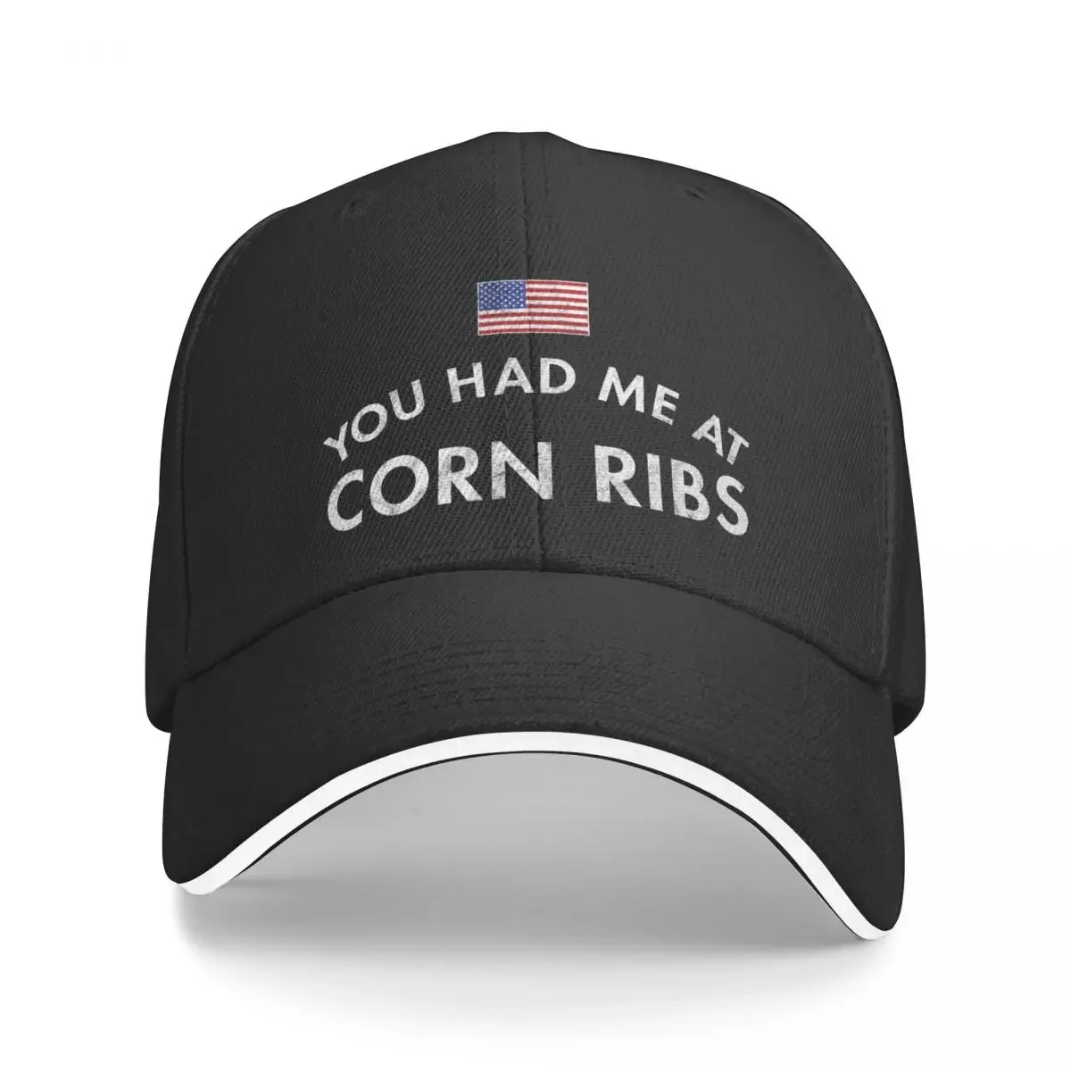 

You Had Me At Corn Ribs Distressed Baseball Cap Ball Cap Snap Back Hat Baseball Men Women's