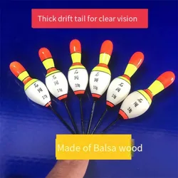 Exquisite Durable Thick Tail Fishing Floats Portable Wood Floats Multi Size Long Tail Float Outdoor Fishing Accessories