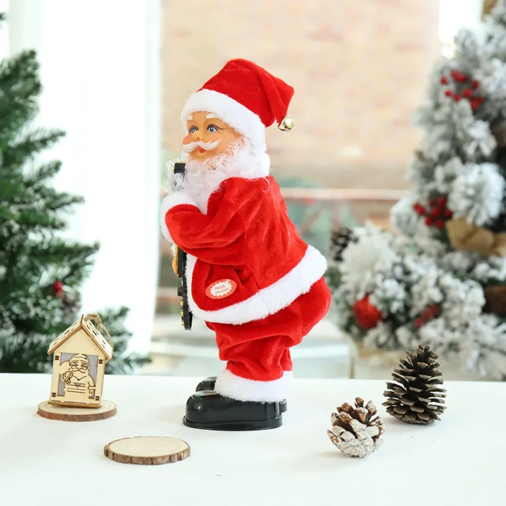 

Electric Santa Claus Climbing Ladder Climb Rop Chimney Climbing Santa Claus Doll Double Ladder Christmas Decoration