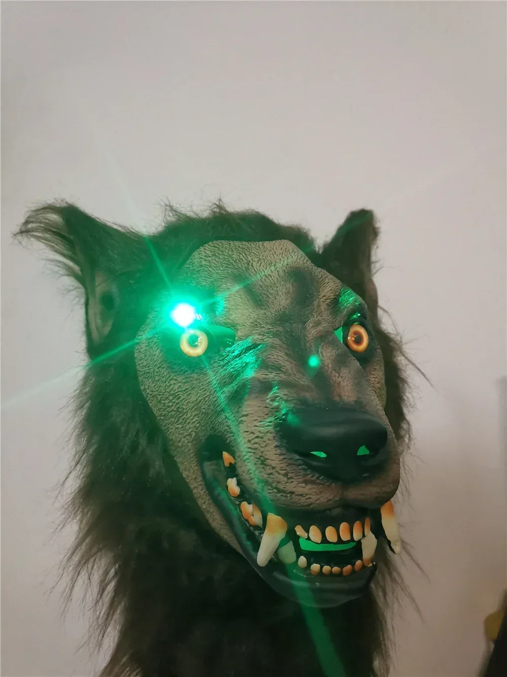 Halloween Latex Wolf Head Hair Mask Werewolf Headgear Party Scary Decor Headgear