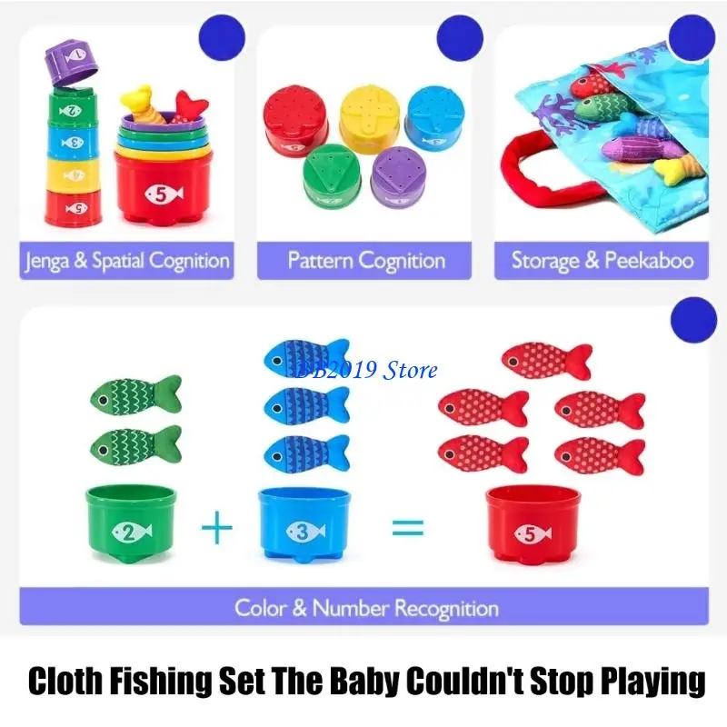 Q0KB Easy Store Travel Friendly Baby Fishing Toy Rod for Indoor Outdoor Fun Coordination Practice