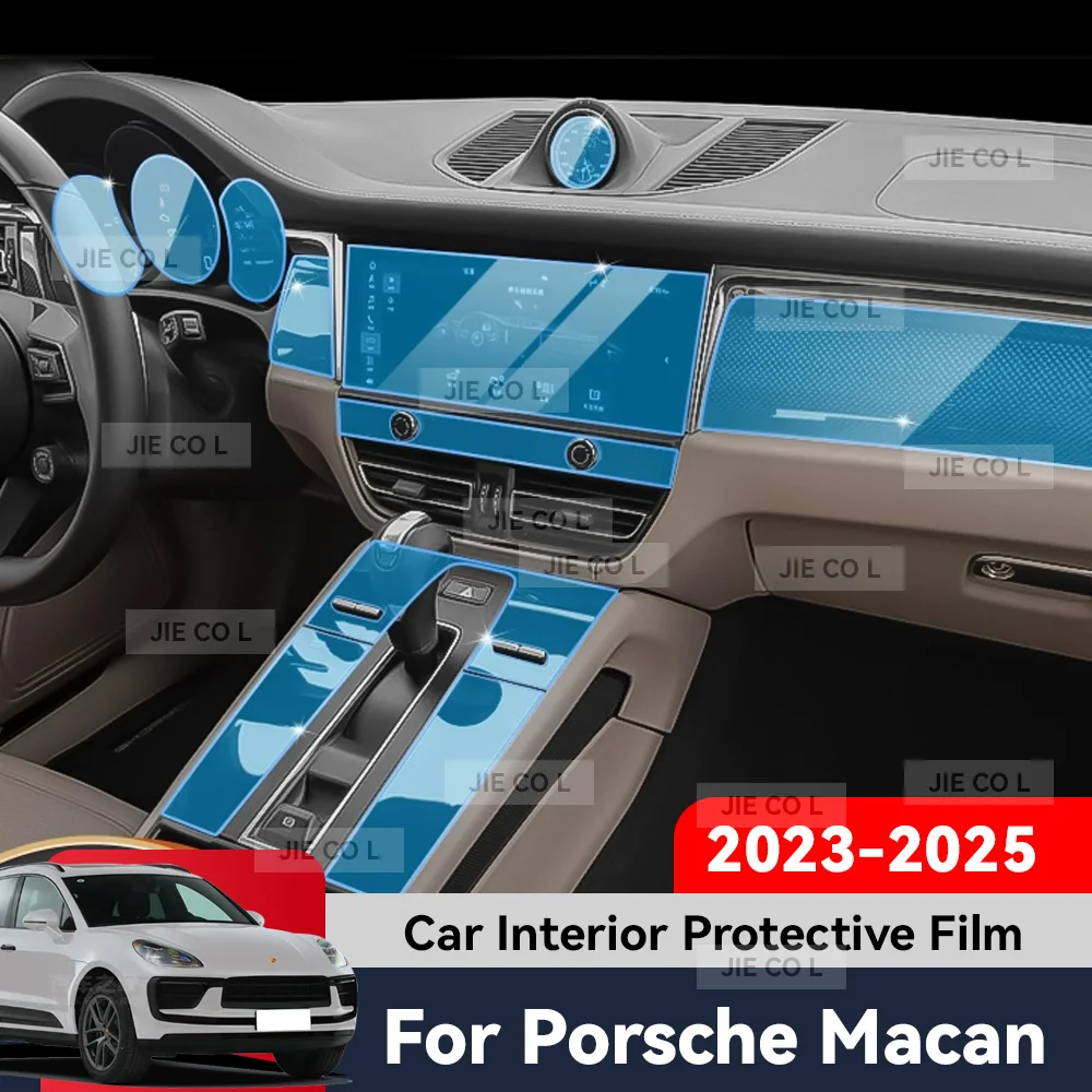 Auto Central Control Screen TPU Navigation Anti Scratch Interior Protection Film GPS Navigation For Porsche Macan 2023 2024 2025