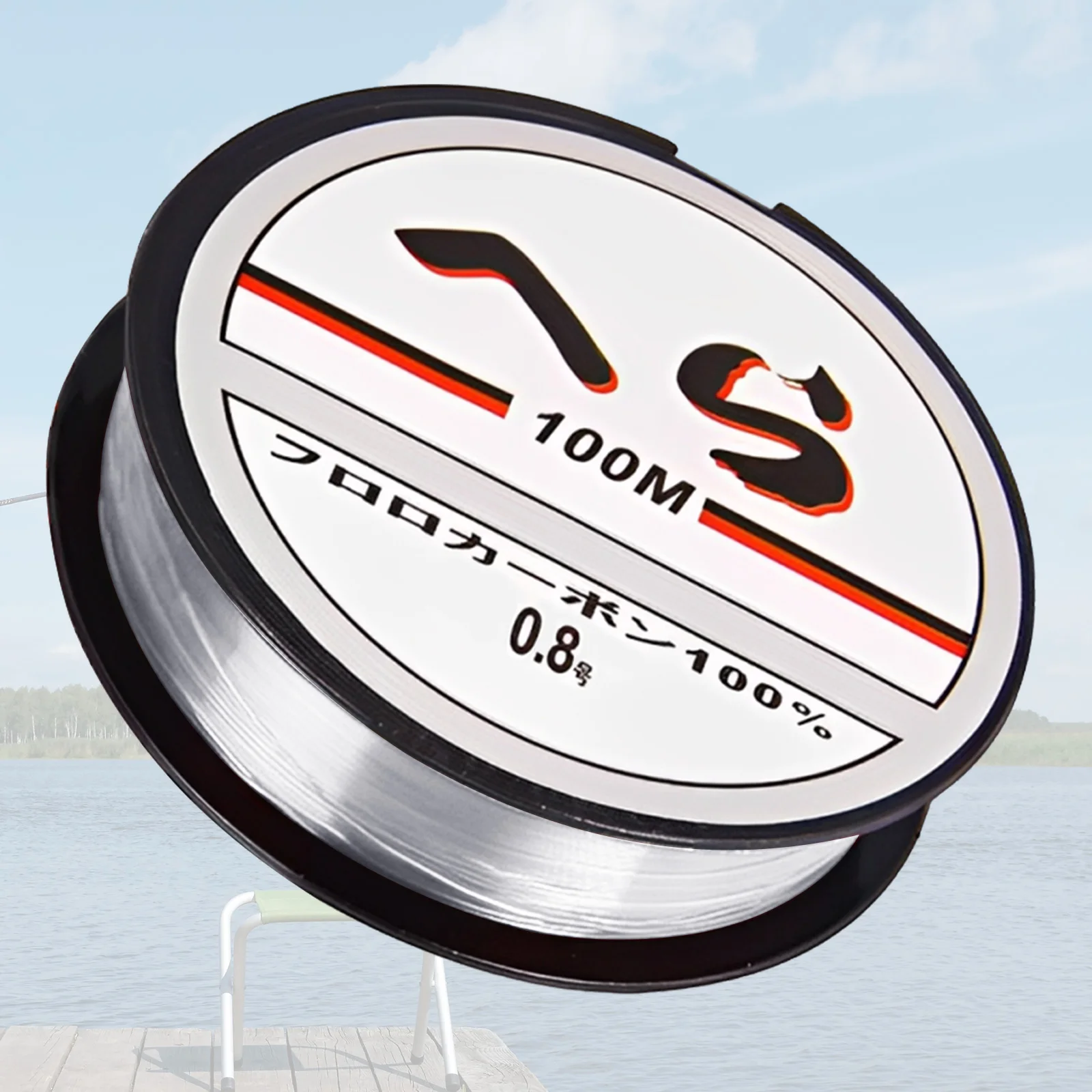 

100M White/Red Nylon Fishing Line Super Strong Lure Bait Fish Line Bass Carp Fishing Accessories Original Wire Sinking Lines