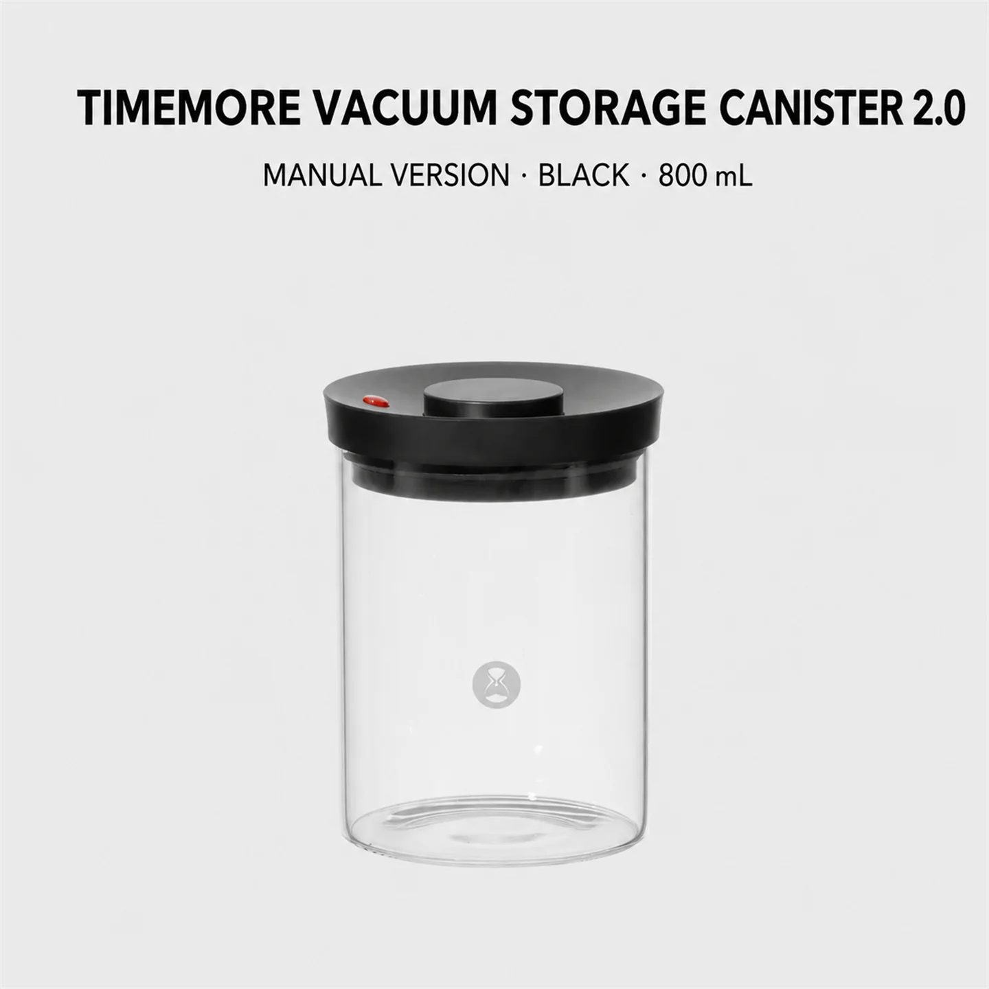 TIMEMORE Vacuüm Bewaarbus, Handmatig Afgesloten Glazen Bus, Koffiepot Met Eenrichtingsluchtklep Voor Koffie, Thee, 400/800/1200ml