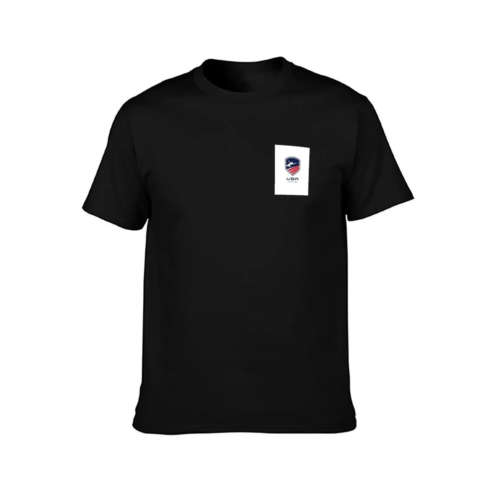 USA Fencing T-Shirt, Summer Casual Cotton Tee, Oversized Streetwear Tops, Vintage Graphic Print, Loose Fit Short Sleeve
