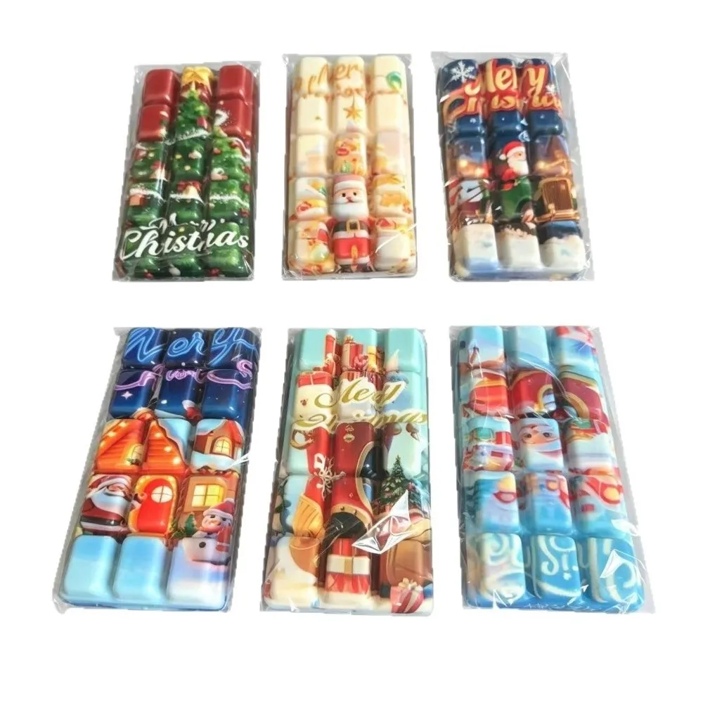 PU Material Chocolate Squishy Toys Multicolor Large Size Christmas Chocolate Squish Toys Crunchy Texture Slow Rising