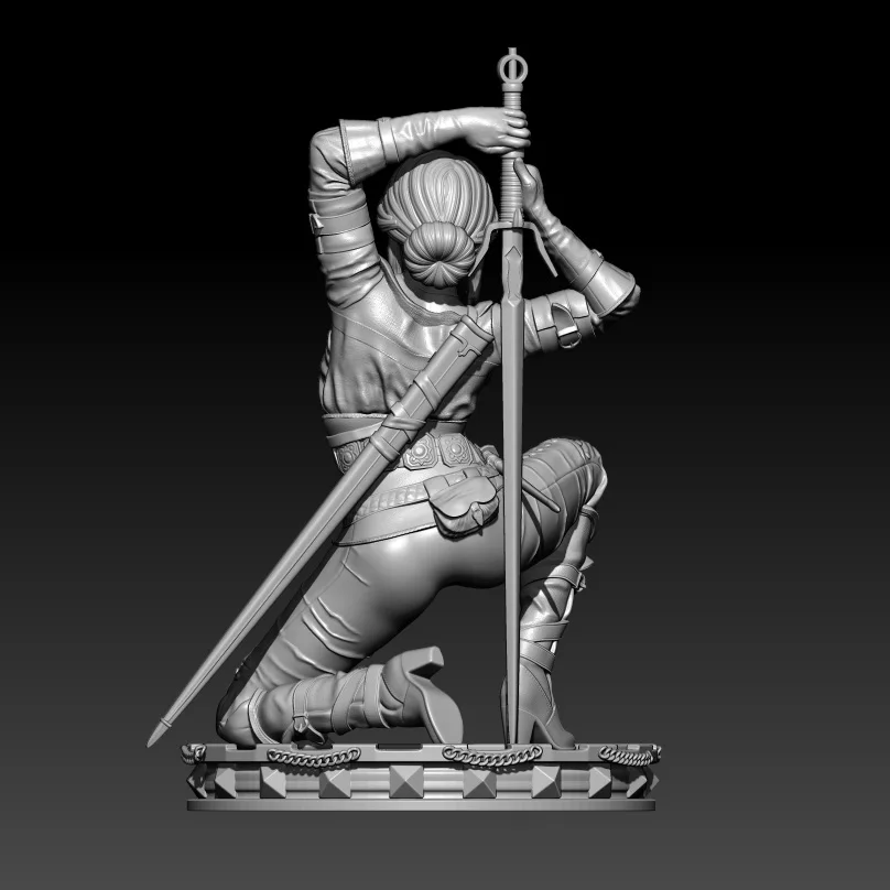 1/24 60mm 1/18 80mm Resin Model Kits female warrior Figure Unpainted No Color RW-960