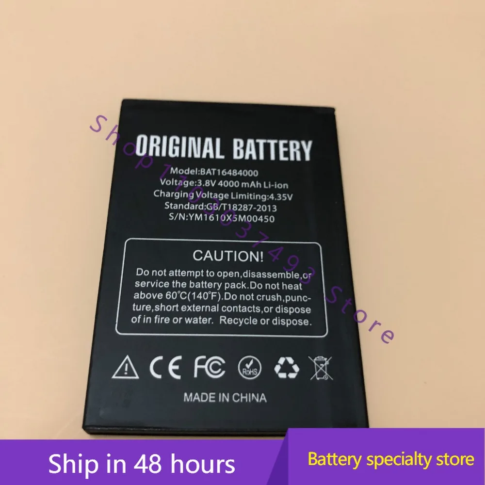 Совершенно новый высококачественный совместимый аккумулятор для DOOGEE X5 MAX Pro x5max BAT16484000 аккумулятор мобильного телефона
