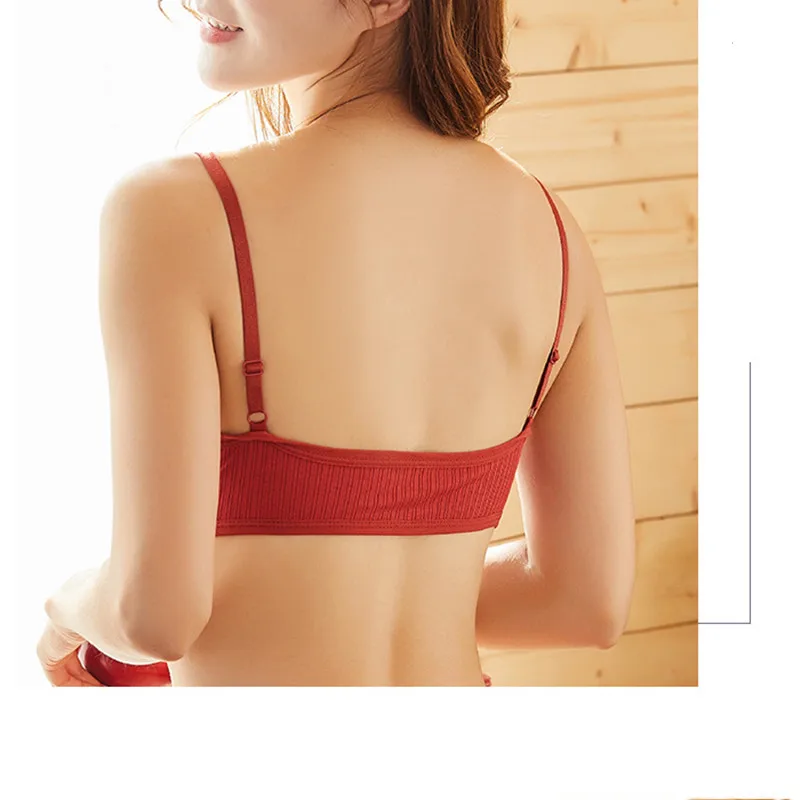 Push Up Cotton Bras for Women Sexy Lingerie Brassiere Adjustable Straps Wire Free Bra Female Bralette Seamless Underwear