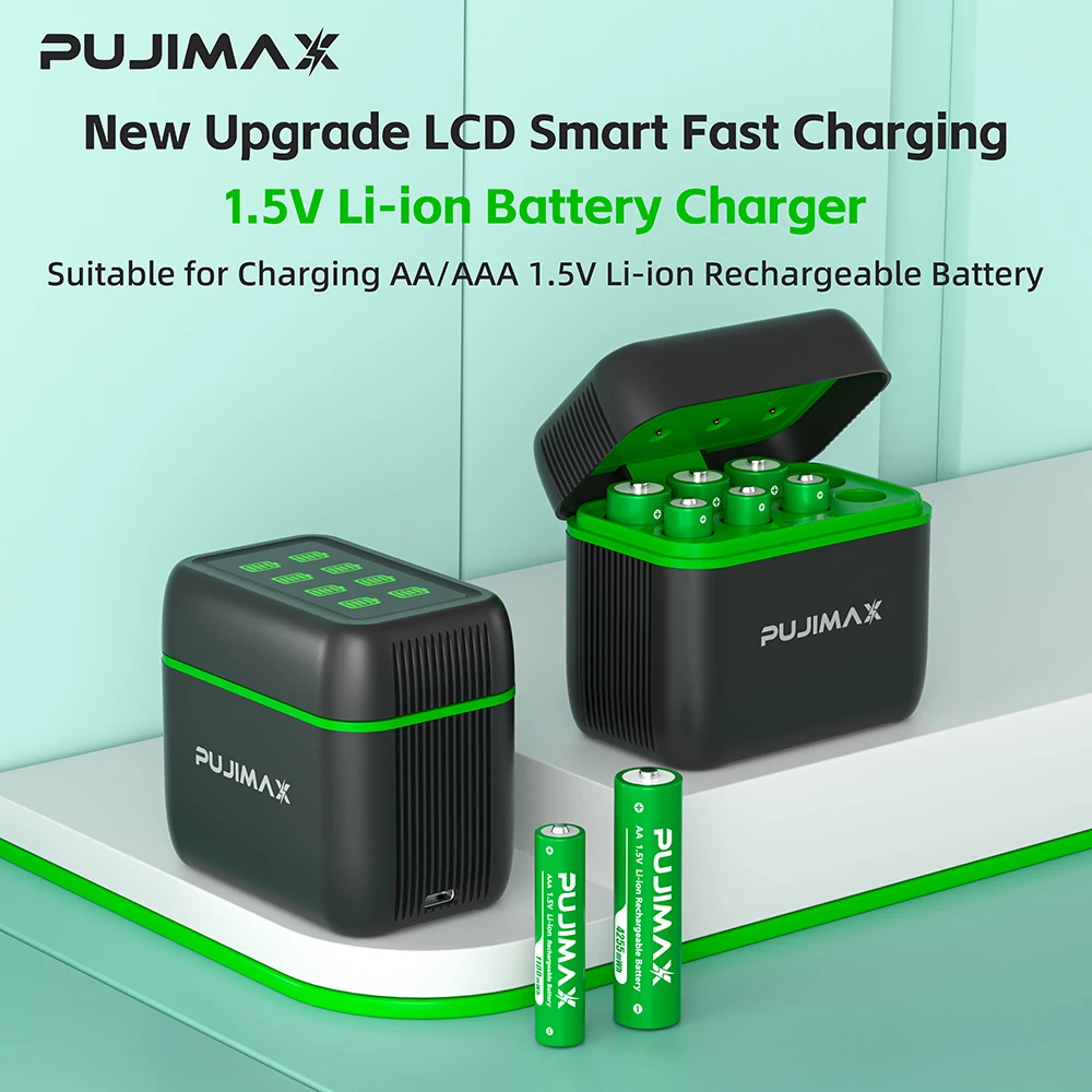 Akumulator PUJIMAX 1.5V AA 4255mWh + AAA 1100mWh, baterie litowo-jonowe do pilotów, myszy, zabawek elektrycznych, zegarów, radiotelefonów — zdjęcie produktu 3