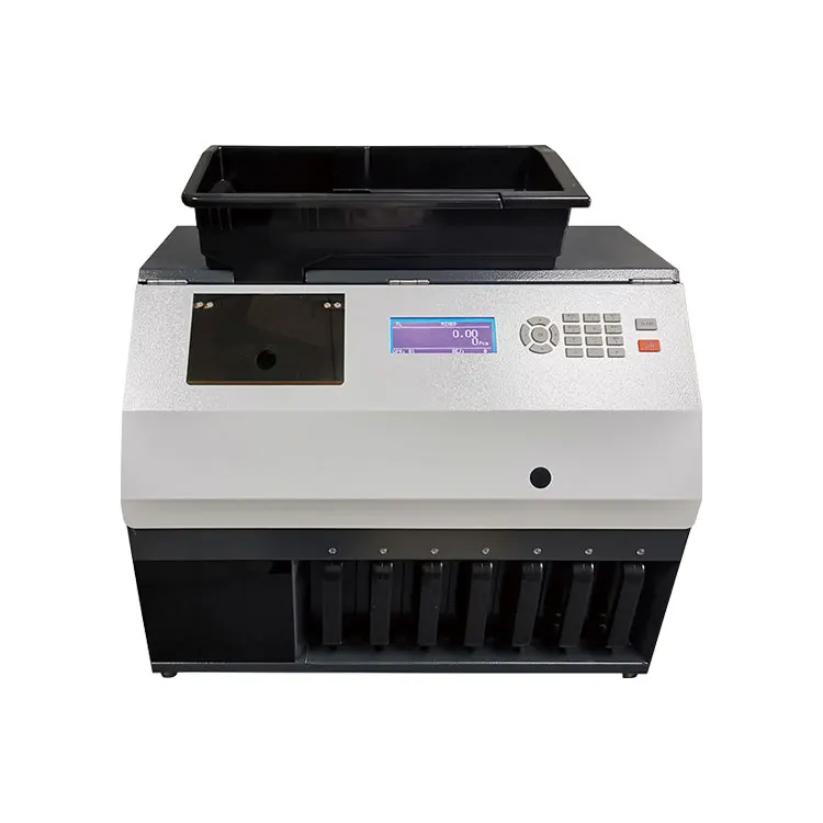 CS-610-1 Coin Counter Sorter Machines Totals And Subtotals In Value And Number Of Coins Counted Unique Alloy Sensor Technology