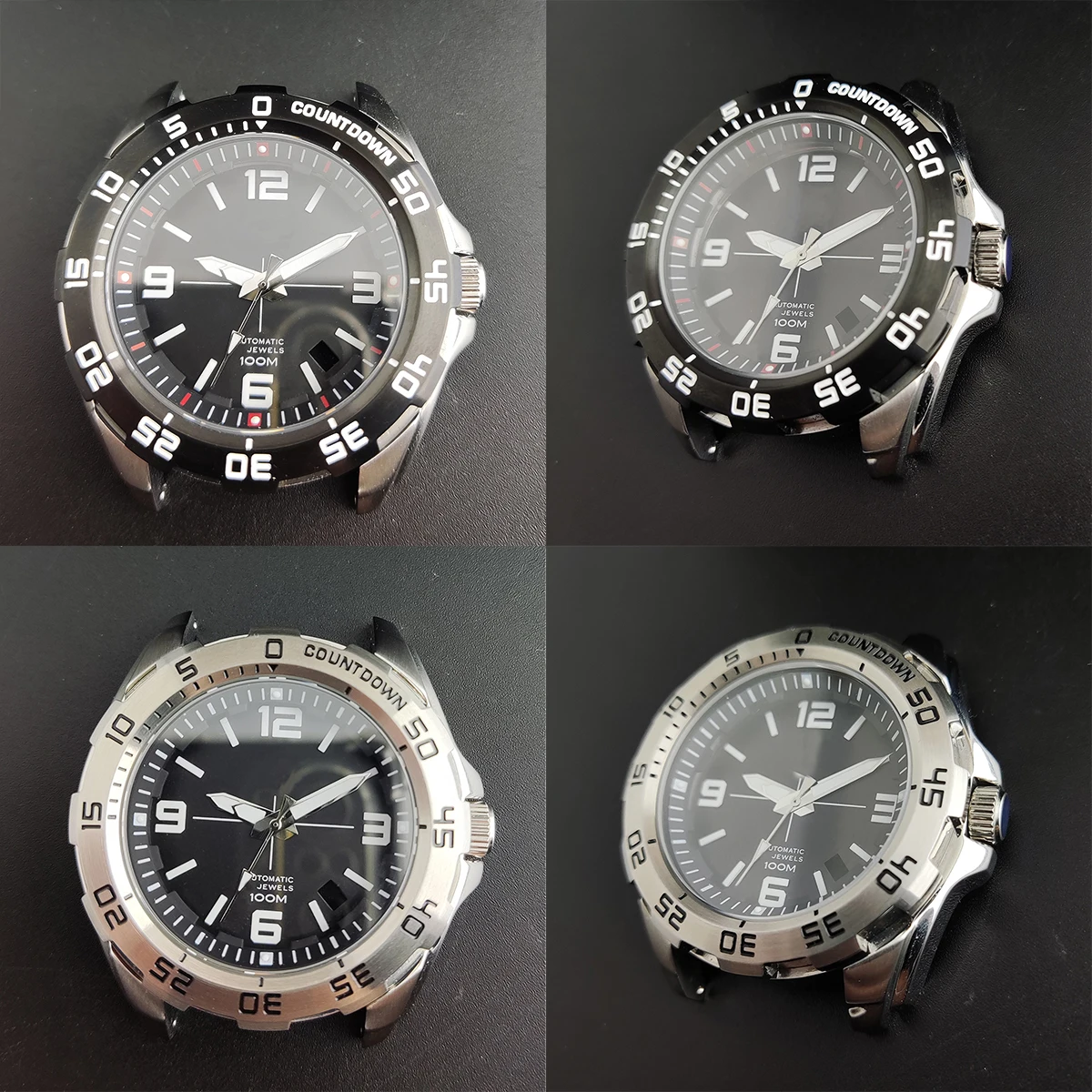 44mm nh35 case watch Sapphire glass NH36 case   for NH36 NH35 Movement stainless steel Watch accessories 004 image 4