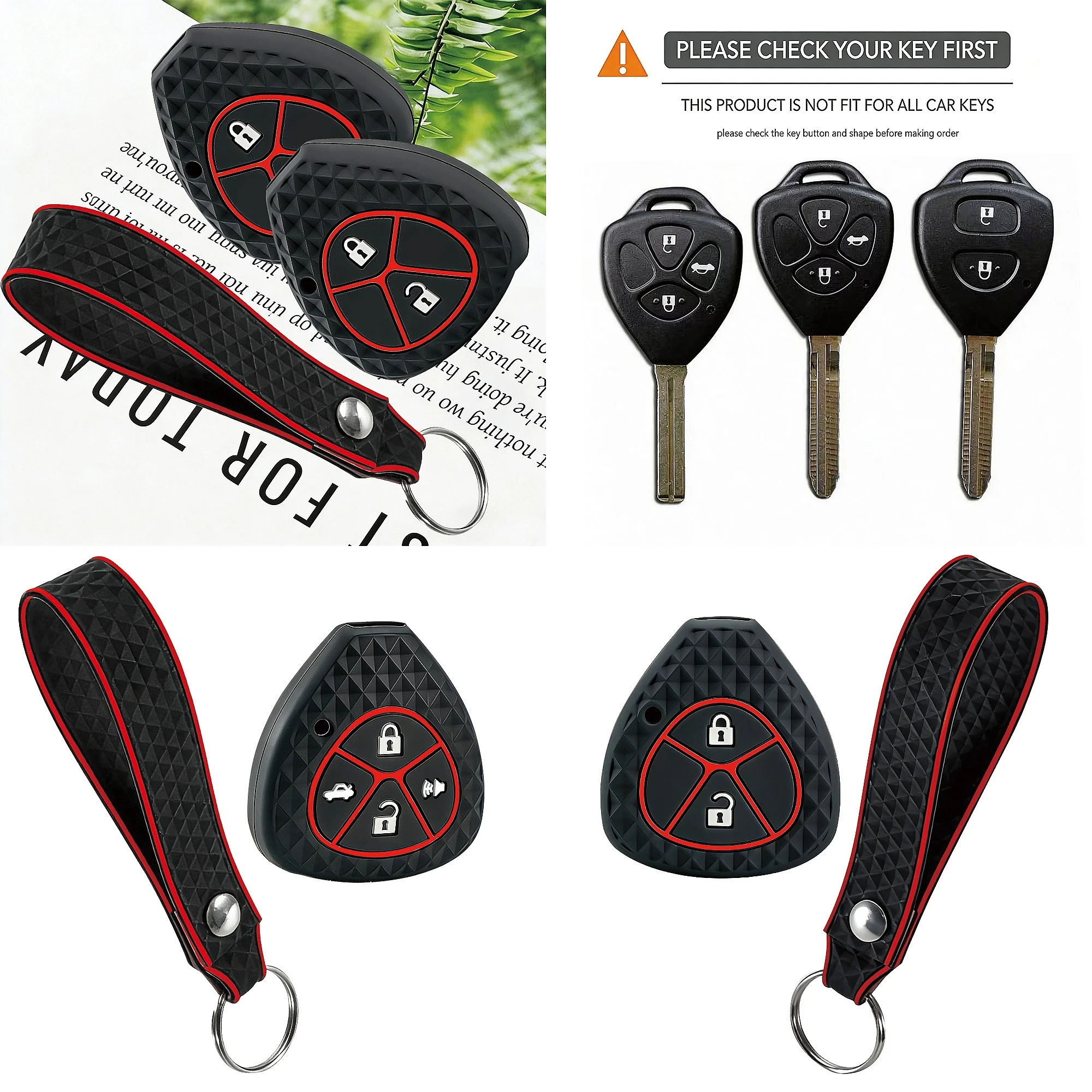 2/4 buttons Key Holder Case for Toyota Yaris/Vitz Auris Mk I 2007 Corolla Verso Hilux 7 RAV4 Porte Camry Car Key Cover Keychain