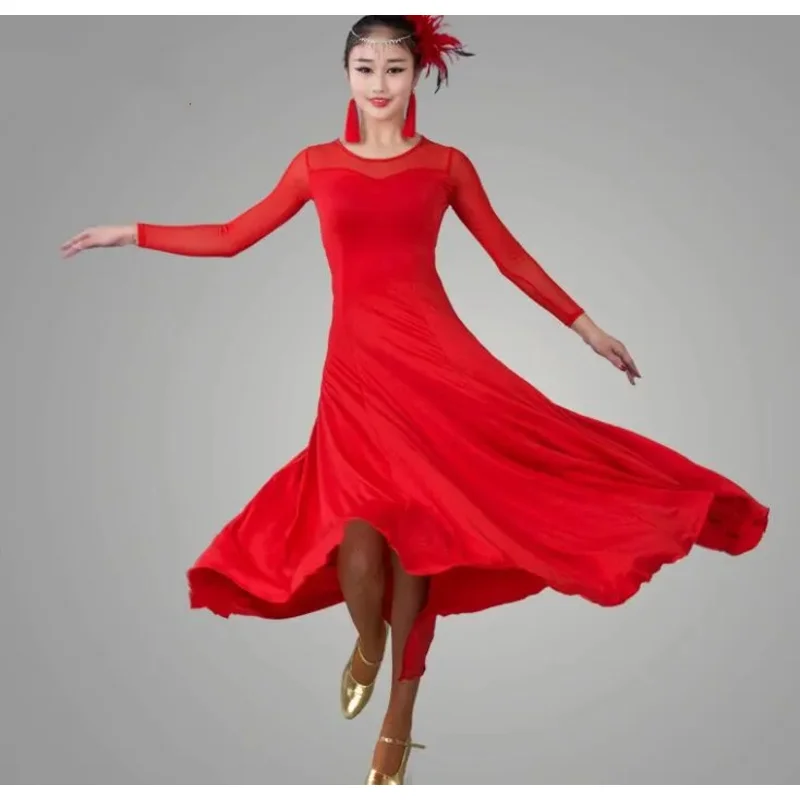

Новое женское платье yiyi для бальных танцев, костюм для соревнований по современному танцам, женский костюм для вальса, танго, фокстрота, платья Quickstep MD038