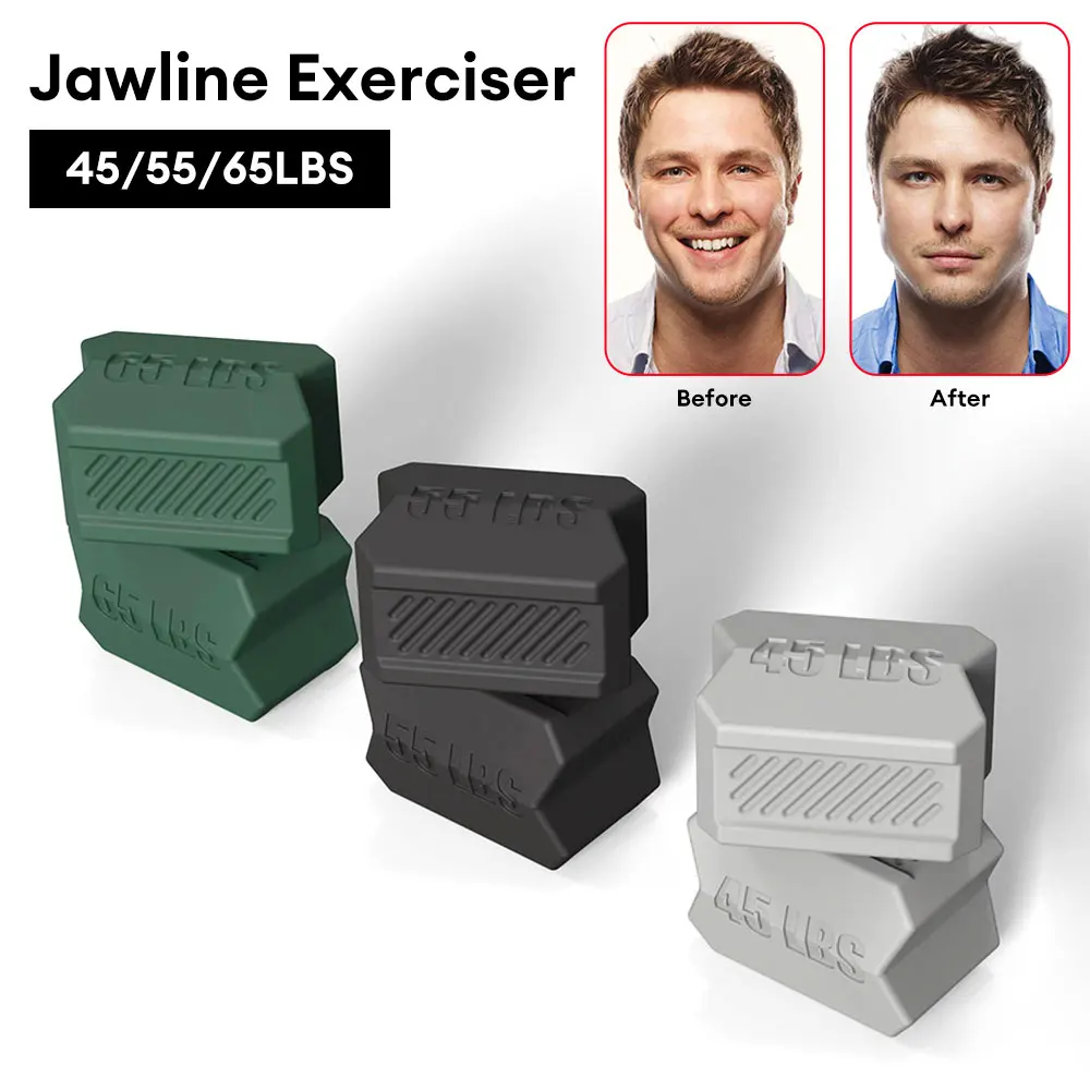 Jaw Silicone Line Exerciser Jawline Chew Ball Fitness Facial Toner Face And Neck Muscle Trainer Chin Cheek Exercise Jawliner