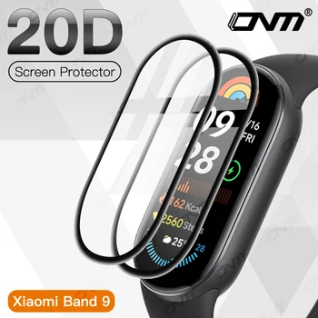 Xiaomi Mi için 20D ekran koruyucu bant 9 aksesuarları Mi Band 9 için tam kapsama Anti-scratch izle koruyucu Film (değil cam)