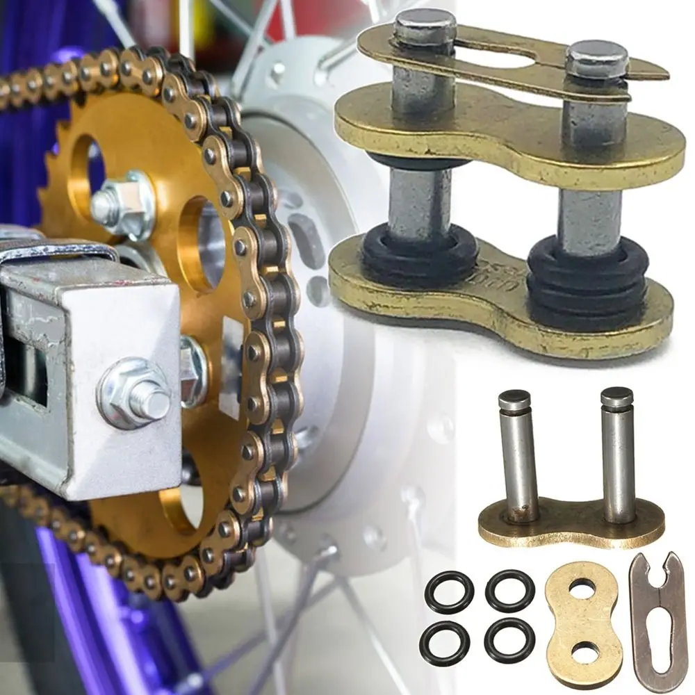 

Gold Motorcycle Chain Buckle O-Ring Joint Connector Durable Oil Seal Link Lock for DID428HV DID520HV DID525HV DID530HV
