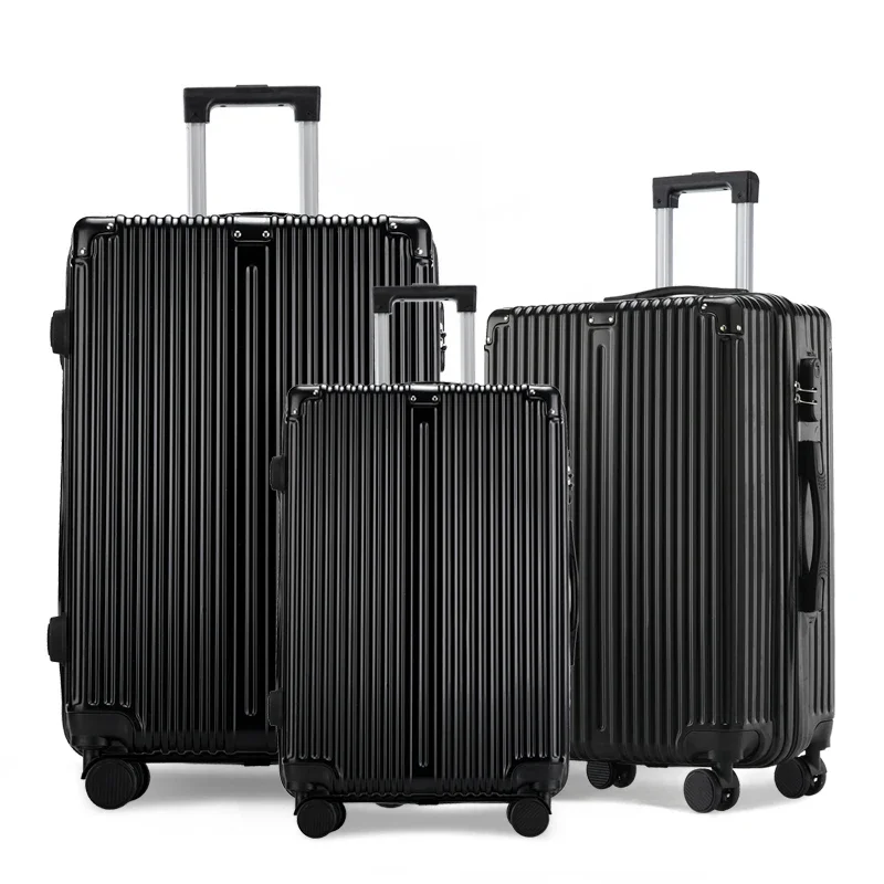3-Piece Luggage Set with Corner Protectors 20/24/28 Inch Durable Hard Shell 360-Degree Rotating Wheels Multifunctional Capacity