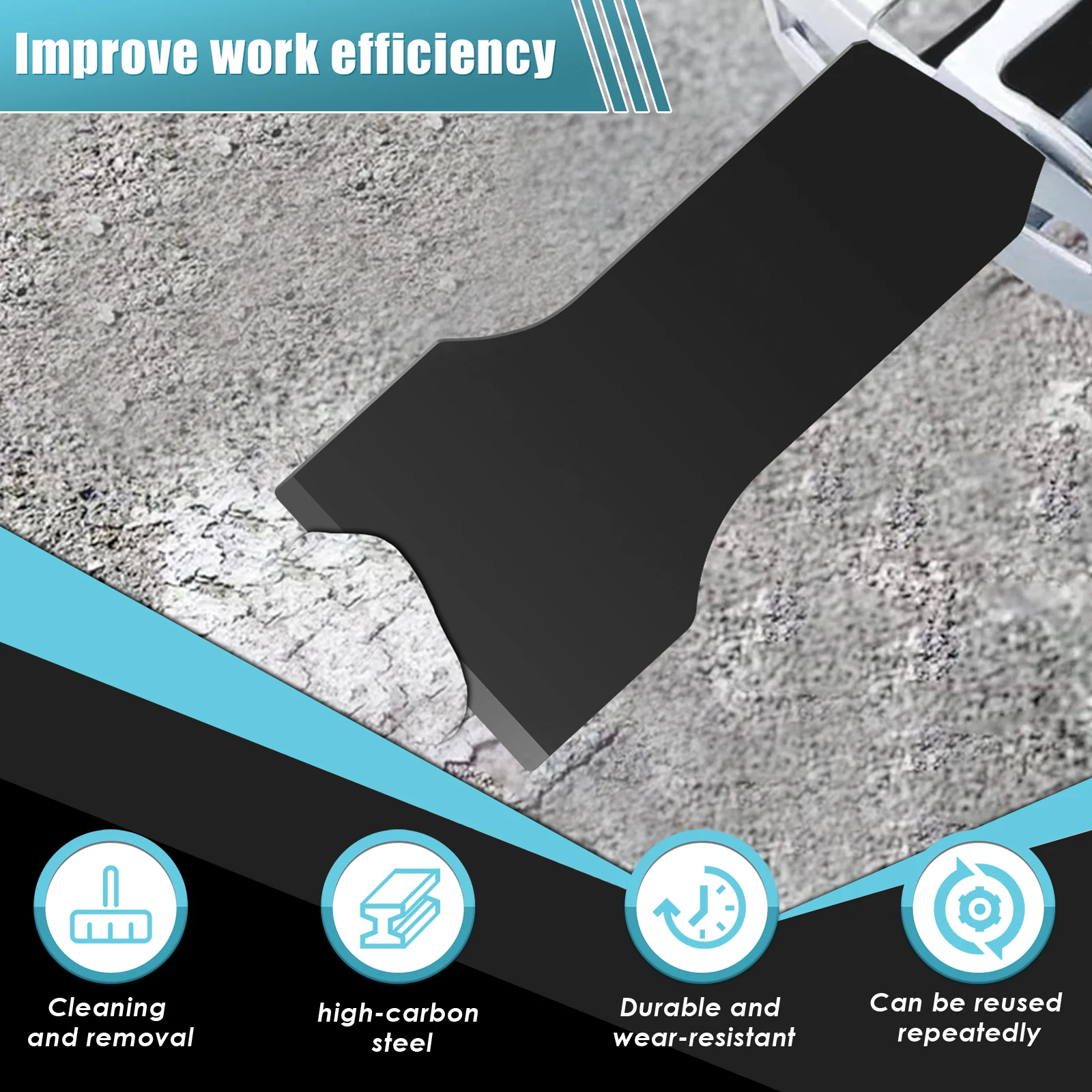3Pcs Tile Cleaning Scraper Blade, Multi Tool Reciprocating Saw ,Tile Floor Removing Cleaning Scraping Tool 50/100/150mm Saw Blad