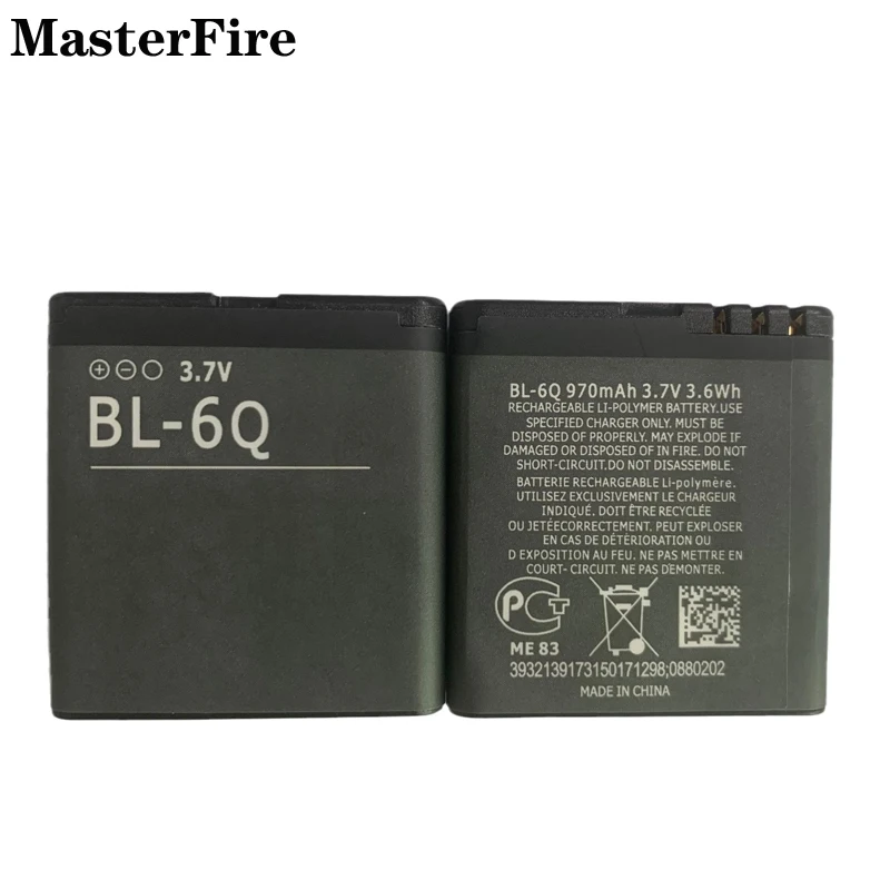 

2-10PCS BL-6Q BL 6Q BL6Q 970mah 3.7V Replacement Phone Lithium Battery For Nokia 6700C 6700 Classic 7900 8500 6100S Cell