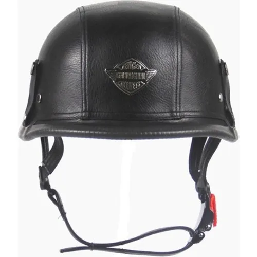 Tex Chopper Helmet Nazi Half Abs Brown (Standard Size)