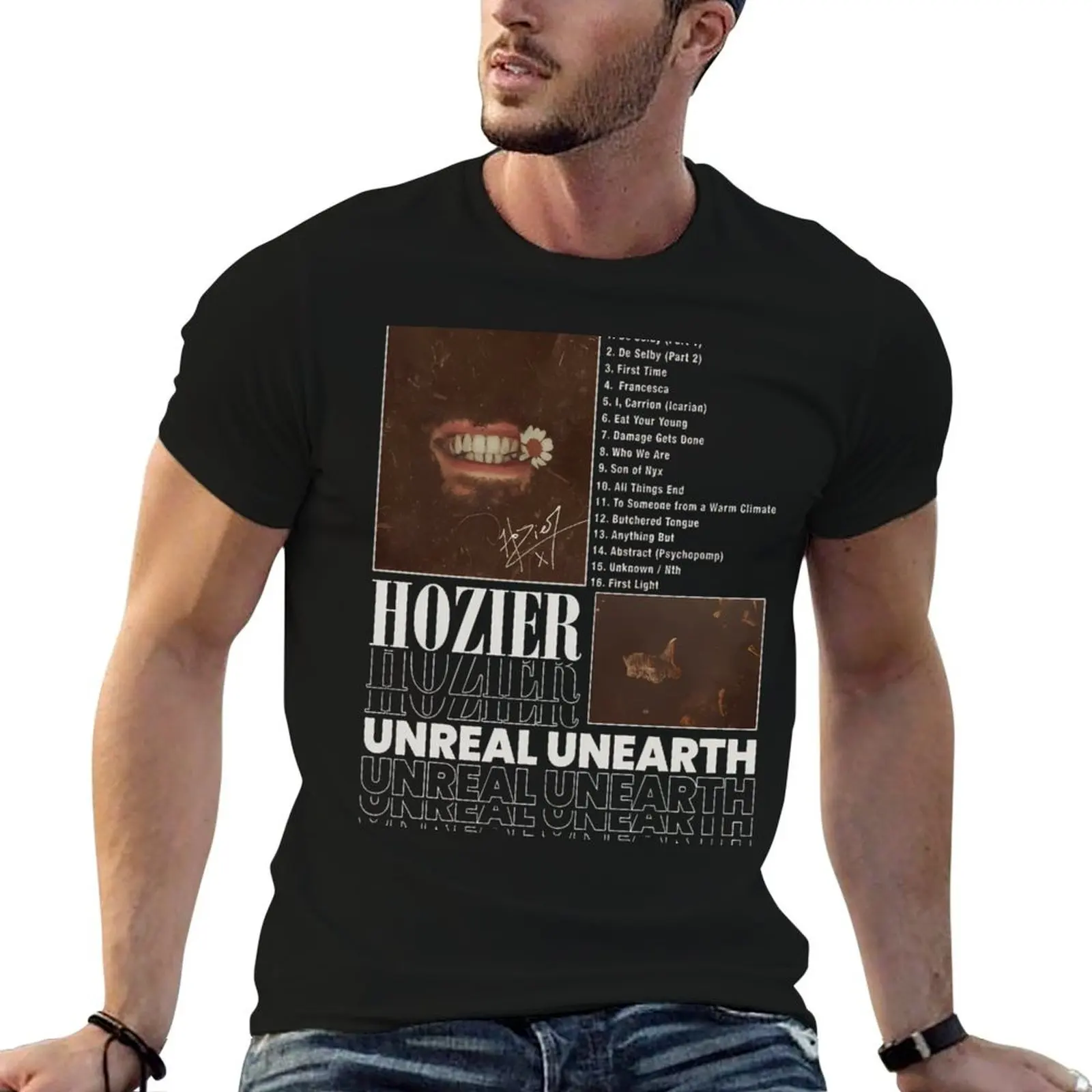 Unreal Unearth Hozier Music T-Shirt quick drying tees summer tops mens designer t shirt