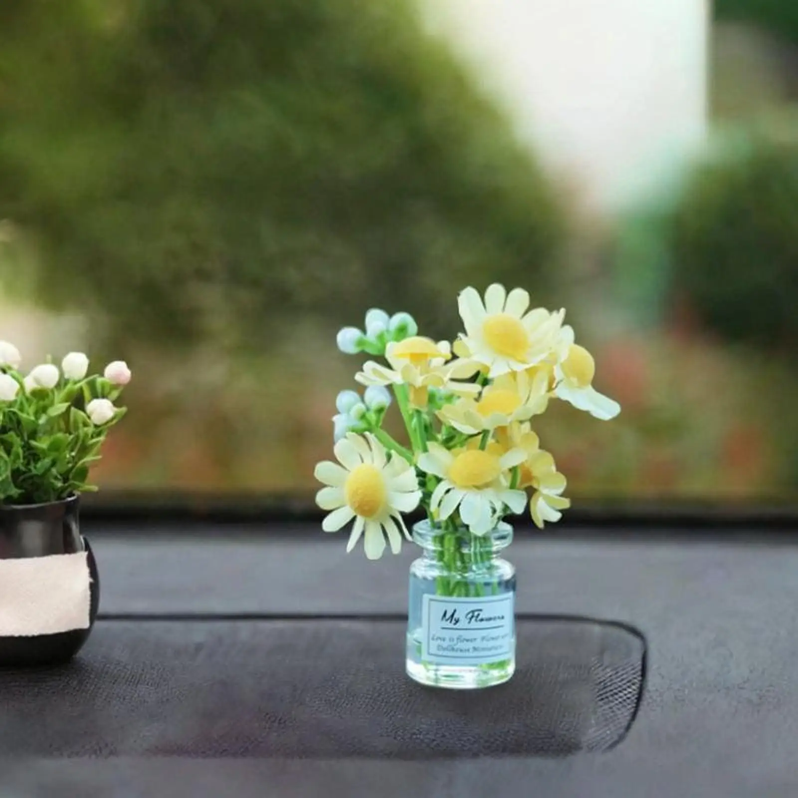 

Car Mounted Simulation Flower Ornament Interior Accessories Vase Decor