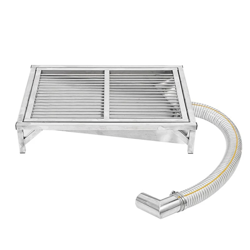304 Aço Inoxidável Automático Flushing Dog Toilet Indoor Straight-through Sewer Pet Bedpan Mictório Médios e Grandes Cães