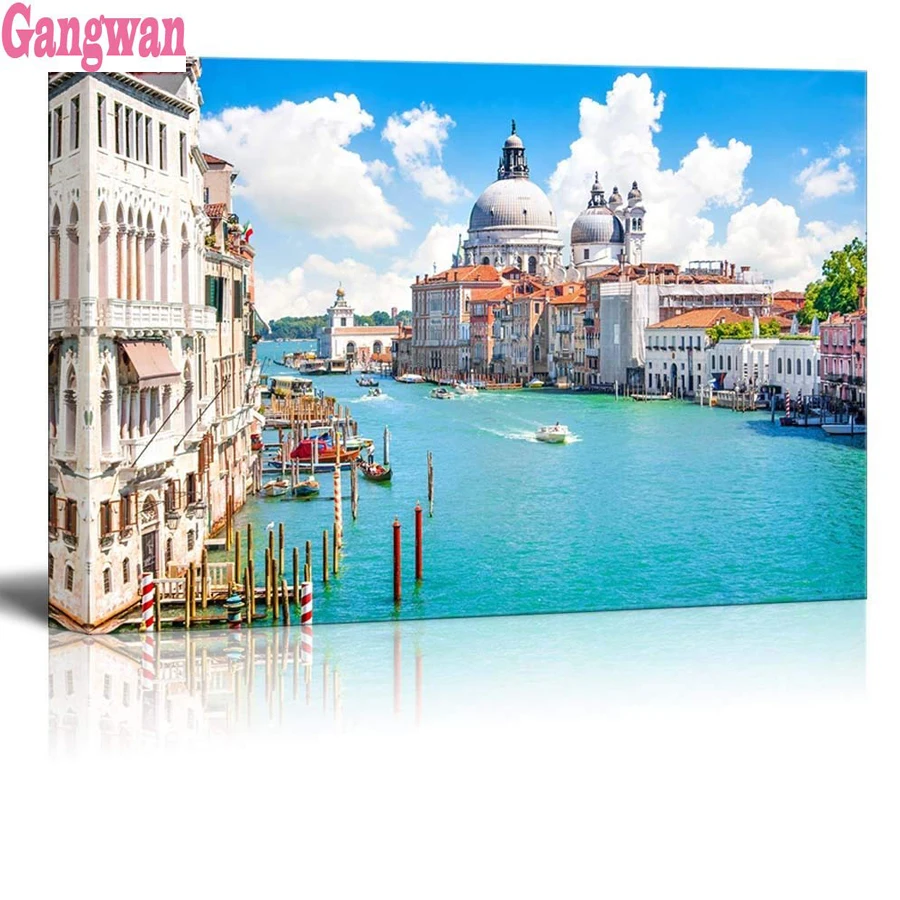 Grand Canal With Basilica Salute 5D Diamond Painting Diamond Mosaic Full Drill Square Diamond Embroidery Pictures Of Rhinestones