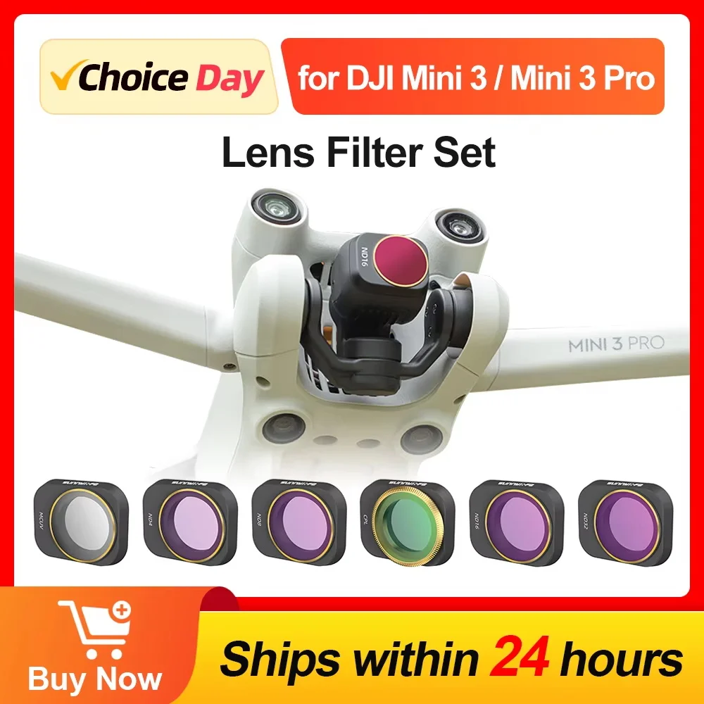 Mini 3 Filter Set for DJI Mini 3 Pro Accessories Camera Drones Lens Filter Kit MCUV CPL ND4/8/16/32 Optical Glass Scratchproof