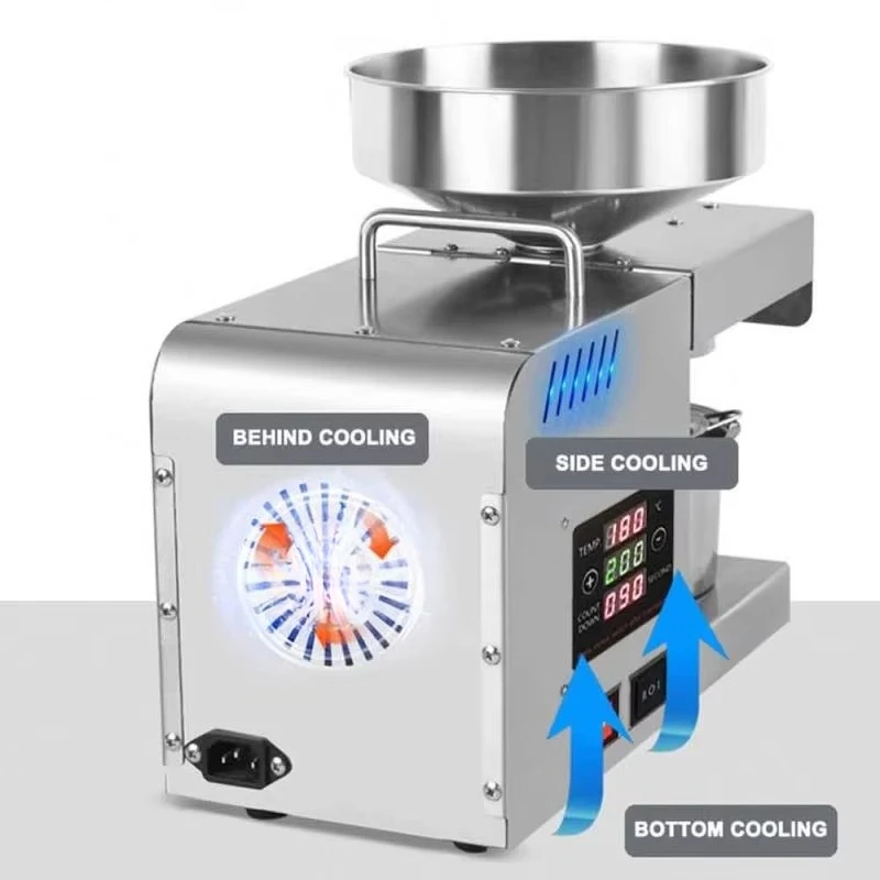 Intelligent Oil Press Machine 3-5KG/H Stainless Steel Edible Oil Press Peanut/Sesame Press Edible Oil DIY Kitchen Household