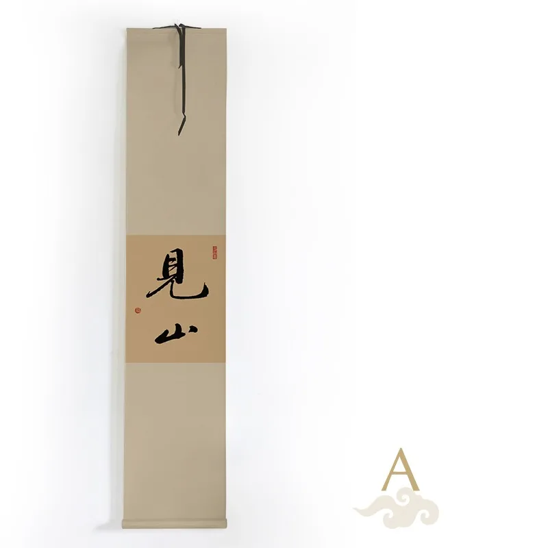 Chinese-style study Zen scroll decorative calligraphy and painting, homestay tea room entrance calligraphy hanging painting