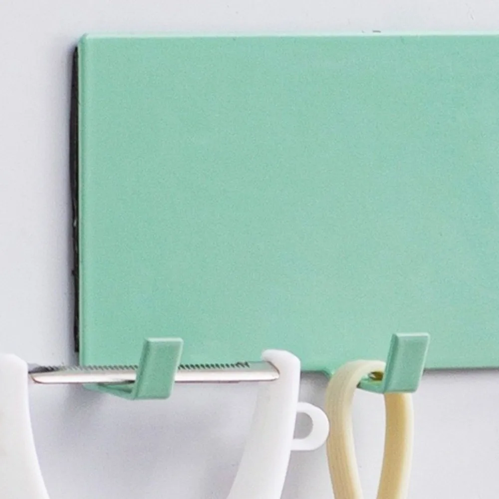 

Wall Mounted Refrigerator Magnetic Hook Multi-functional No Punch Side Row Hook Six Hooks Magnetic Key Holder Home Organization