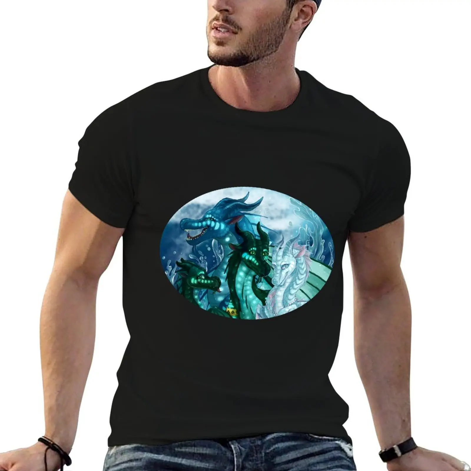 Wings of Fire - Royal SeaWings - Auklet, Tsunami, Turtle, Anemone T-Shirt Summer Casual Loose T-Shirt