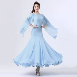 2024 nuovo vestito da ballo da sala da ballo elegante festa in pizzo da donna costumi moderni Big Swing Waltz Performance Stage Wear Clothes