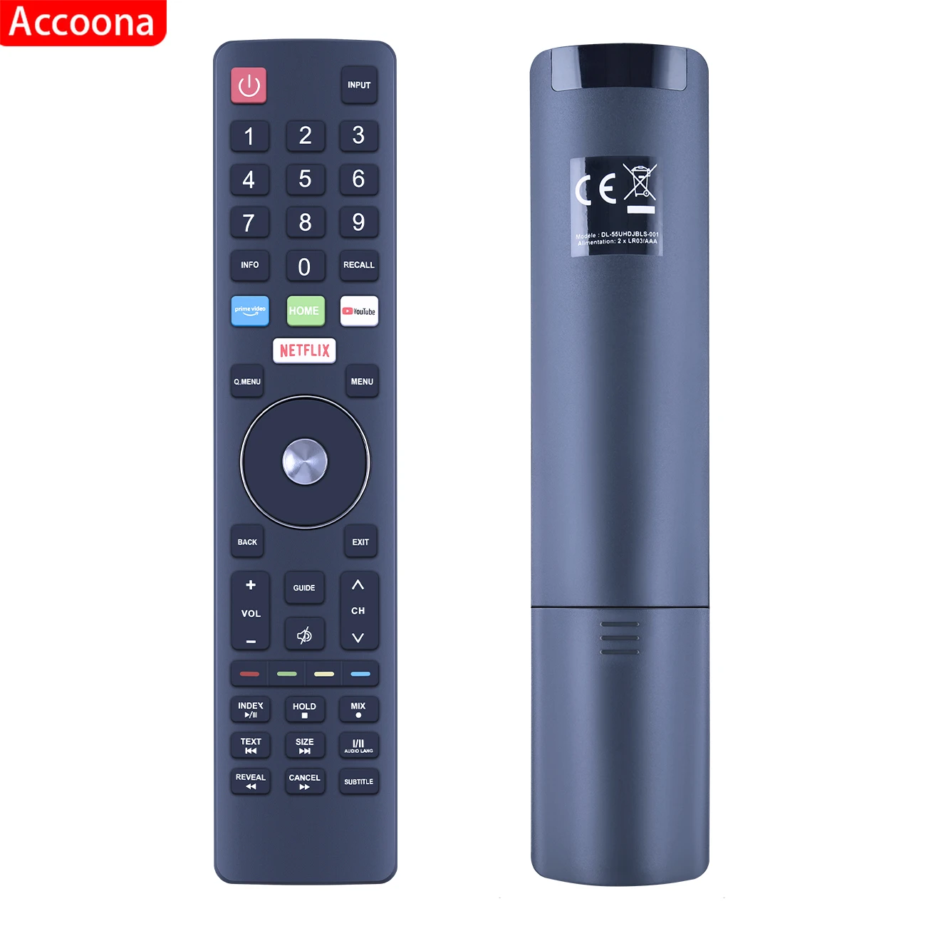 Telecomando per duAL KONKA DL-55UHDJBLS-001 smart tv