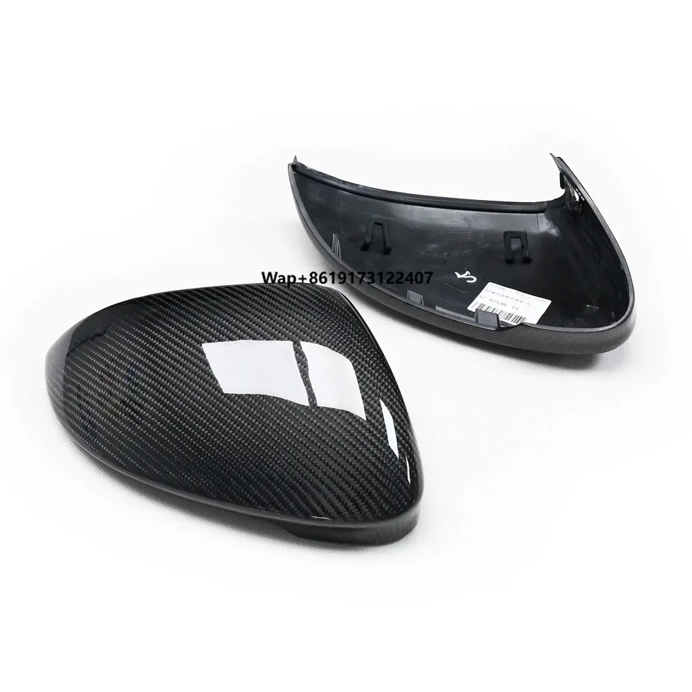 Carbon Fiber Rearview Mirror Cover With Side Lane Blind Assist Mirror Housing Shell Replace for Golf 8 MK8 2019-