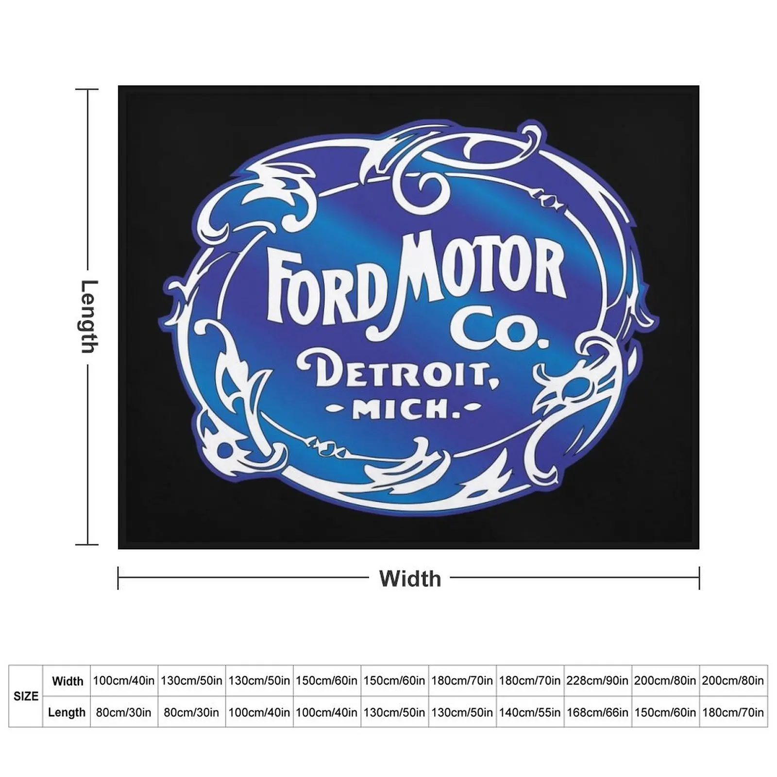 Retro Ford Name Plate Throw Blanket Moving Summer Beddings Blankets